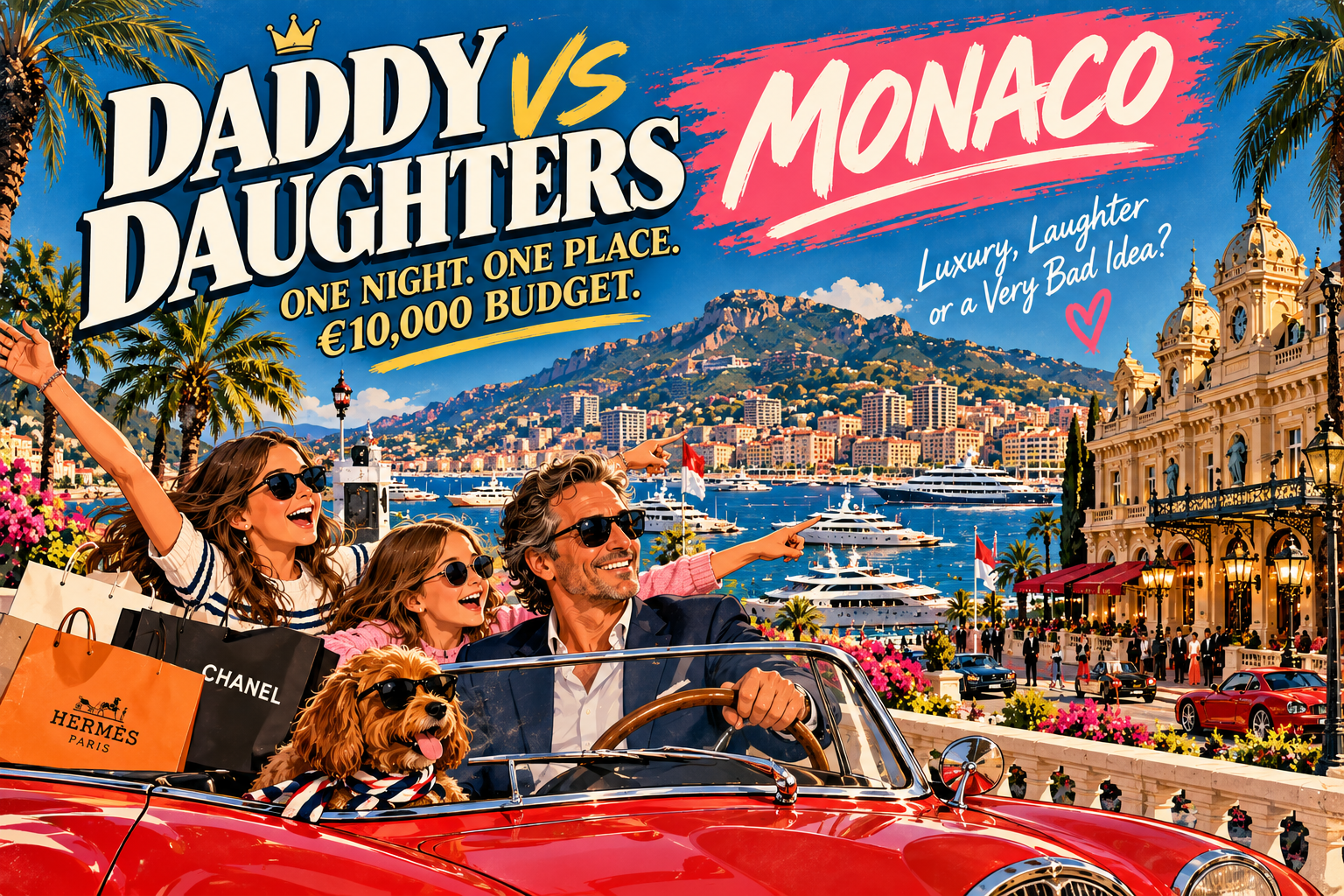 Daddy vs Daughters: €10,000. One Night. One Place. Monaco.