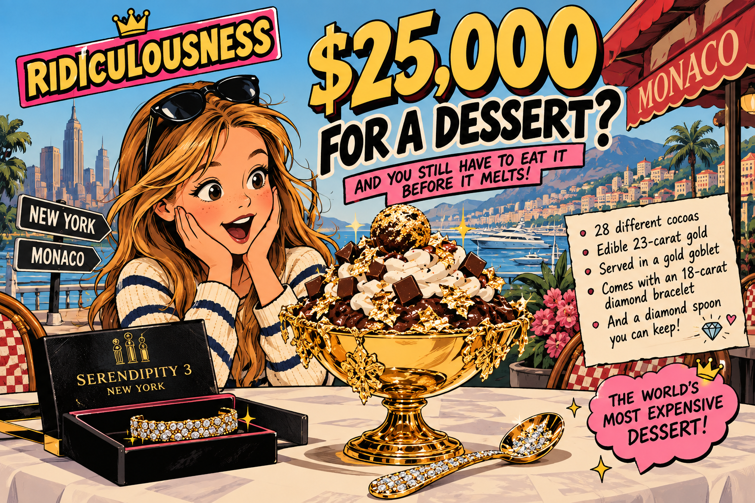 $25,000 FOR A DESSERT. AND YOU STILL HAVE TO EAT IT BEFORE IT MELTS.
